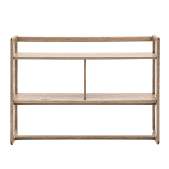 Cairo Wooden Open Display Unit With 3 Shelves In Smoked Oak
