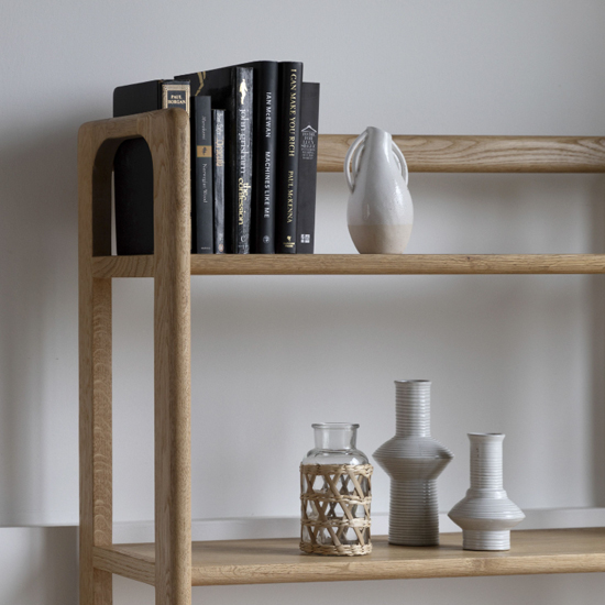 Cairo Wooden Open Display Unit With 4 Shelves In Natural