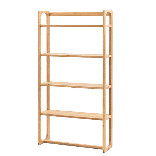 Cairo Wooden Open Display Unit With 4 Shelves In Natural