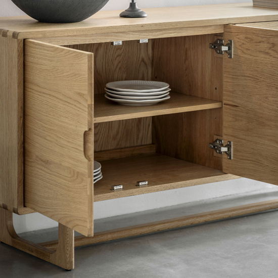 Cairo Wooden Sideboard With 4 Doors In Natural