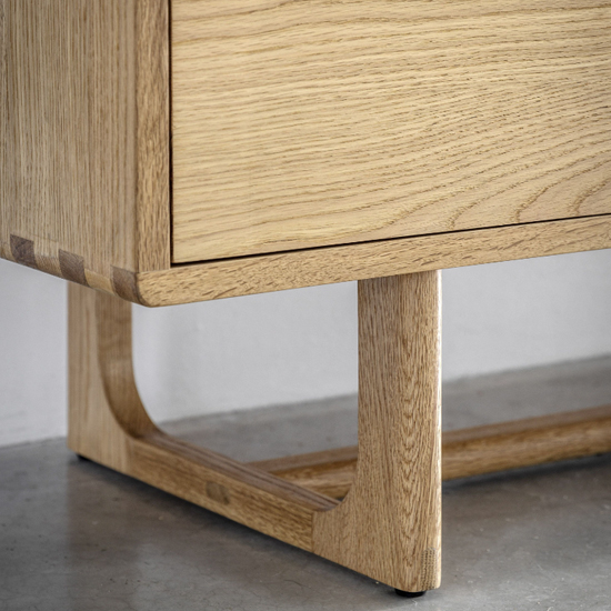 Cairo Wooden Sideboard With 4 Doors In Natural