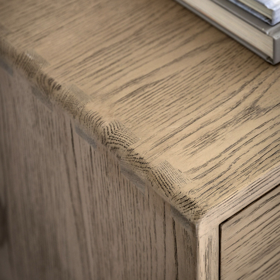 Cairo Wooden Sideboard With 4 Doors In Smoked Oak