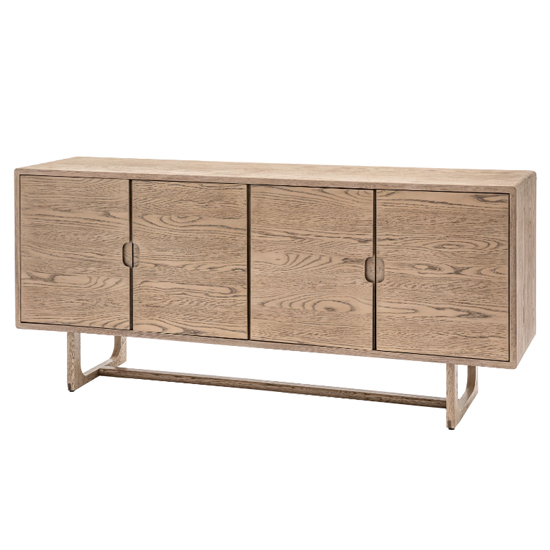Cairo Wooden Sideboard With 4 Doors In Smoked Oak