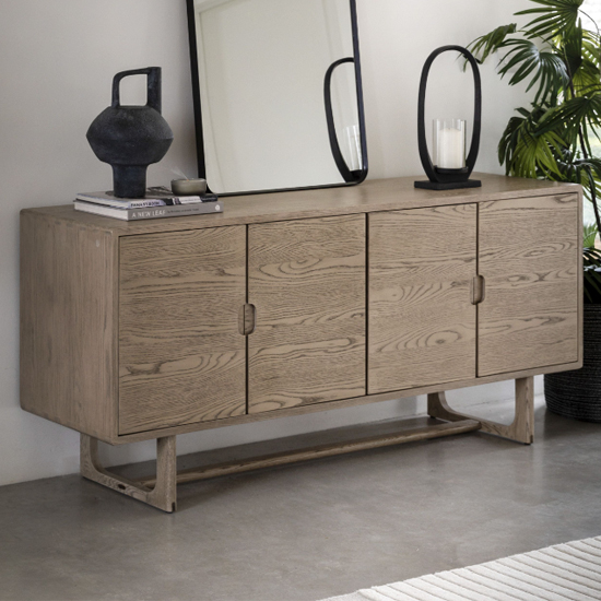 Read more about Cairo wooden sideboard with 4 doors in smoked oak