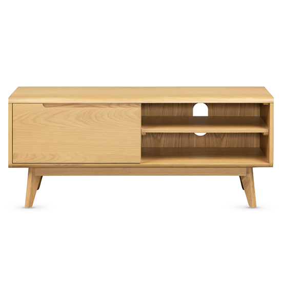 Cairo Wooden TV Stand With 1 Door In Natural Oak