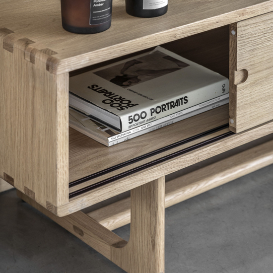 Cairo Wooden TV Stand With 2 Doors In Natural