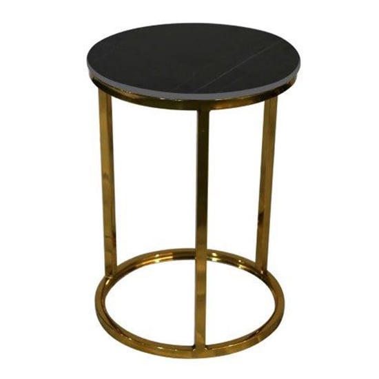 Read more about Cais ceramic top end table round in lawrence black