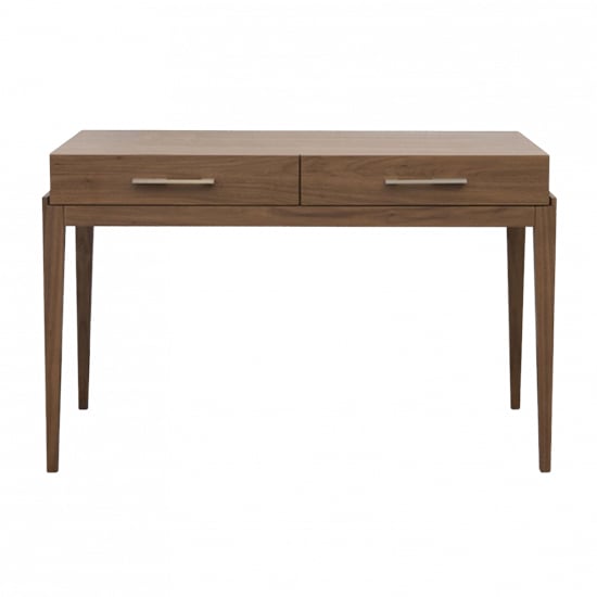 Photo of Cais wooden dressing table with 2 drawers in walnut