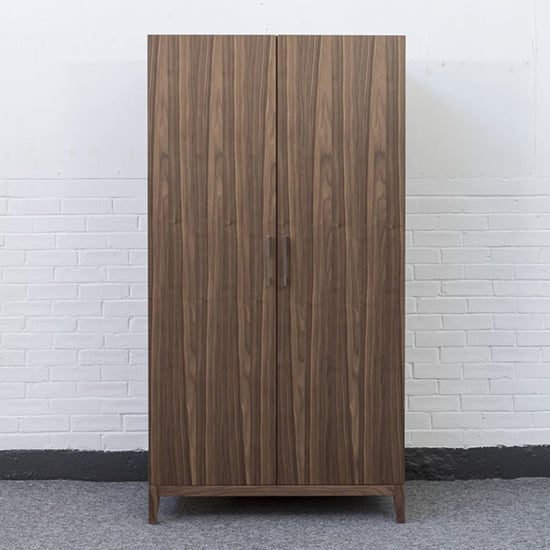 Cais Wooden Wardrobe With 2 Doors In Walnut