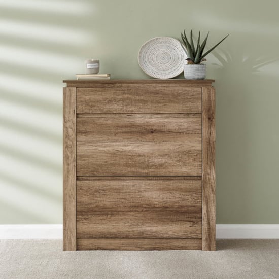 Product photograph of Camerton Wooden Shoe Storage Cabinet In Oak from Furniture in Fashion