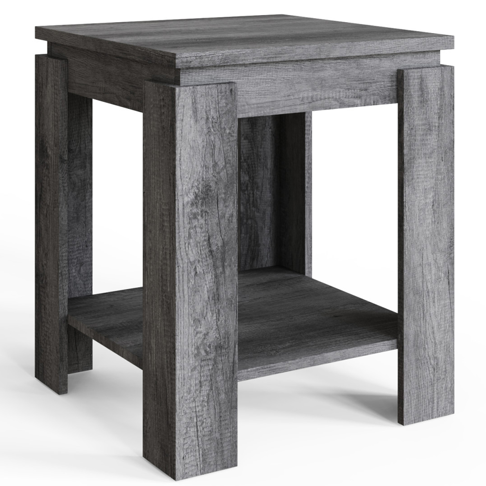 Caister Wooden Lamp Table - Charcoal Grey