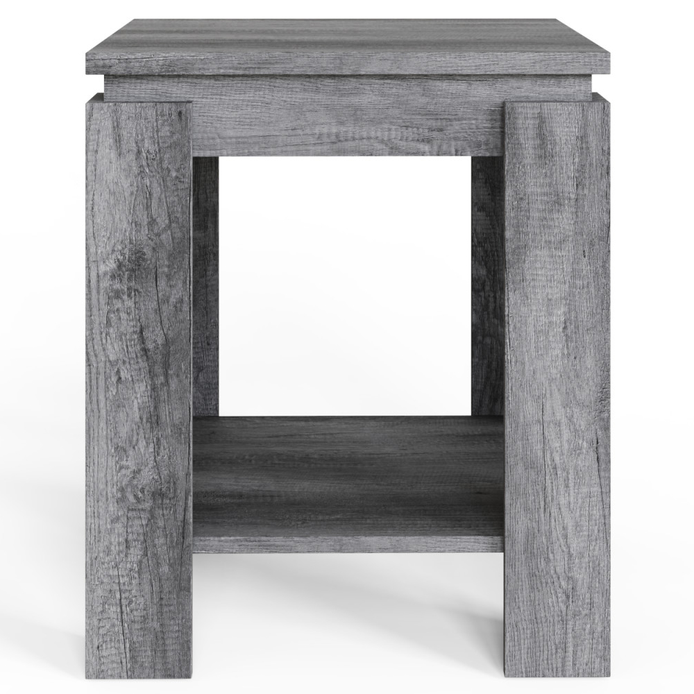 Caister Wooden Lamp Table - Charcoal Grey