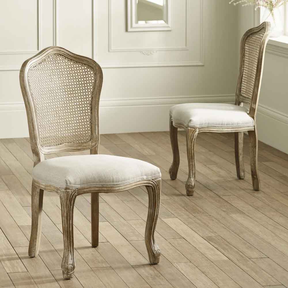 caitlyn oatmeal and limed oak rattan back dining chairs in pair-image-132389