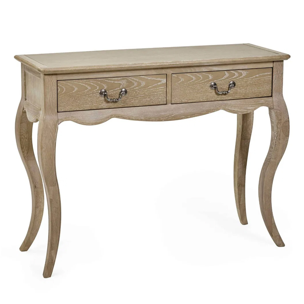 Caitlyn Wooden Console Table in Limed Oak