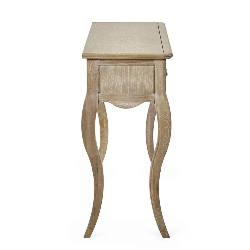 Caitlyn Wooden Console Table in Limed Oak