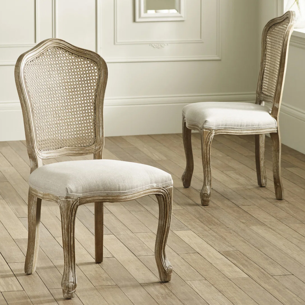 Caitlyn Wooden Extending Dining Table with 6 Chairs in Limed Oak