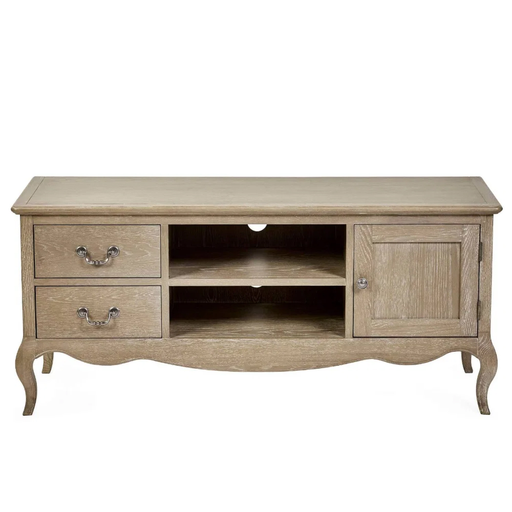 Caitlyn Wooden French Style TV Stand in Limed Oak