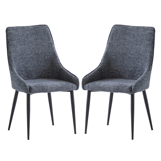 Cajsa Deep Blue Fabric Dining Chairs In Pair Furniture in Fashion