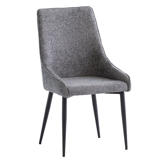 Product photograph of Cajsa Fabric Dining Chair In Graphite from Furniture in Fashion