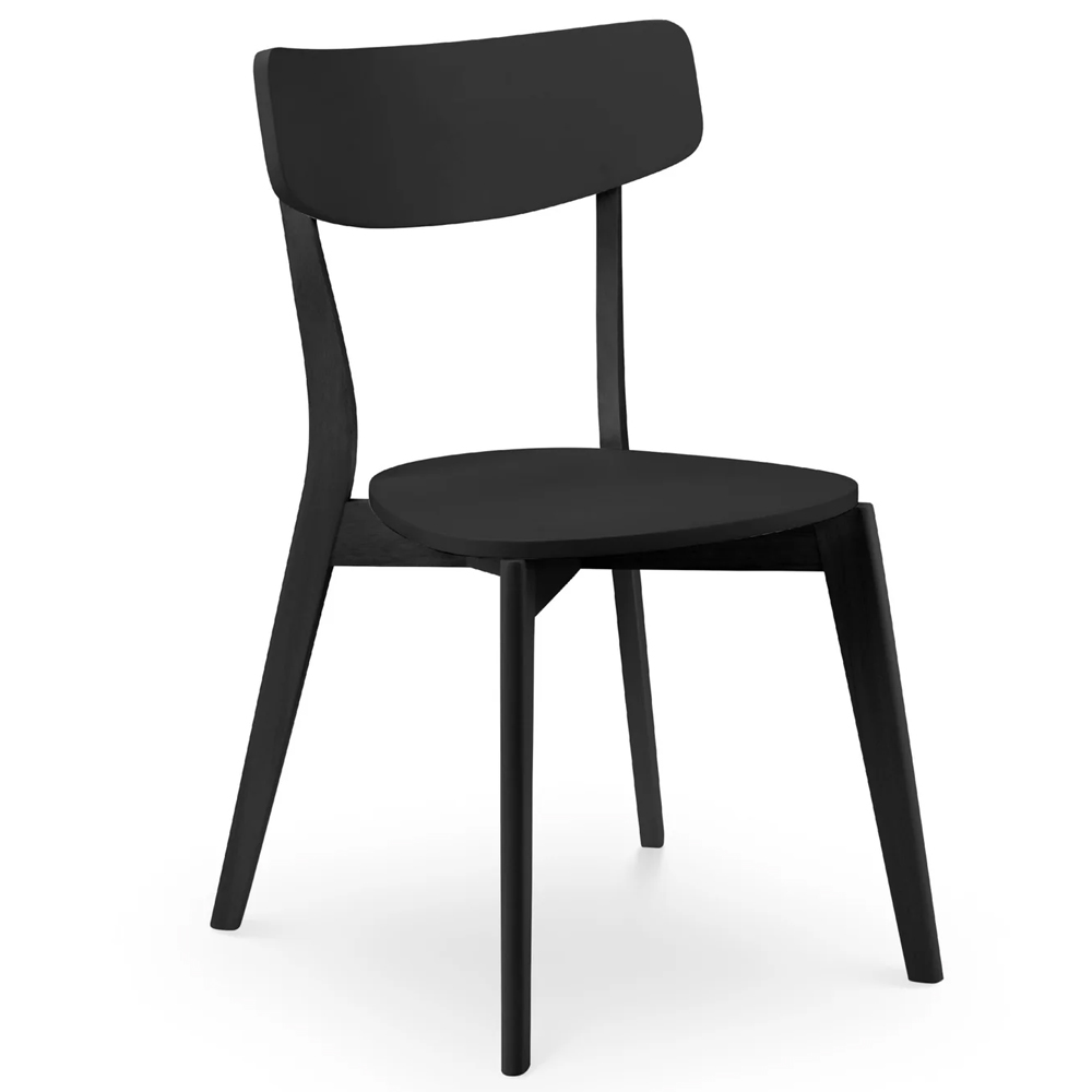 Calah Black Wooden Dining Chairs - Pair