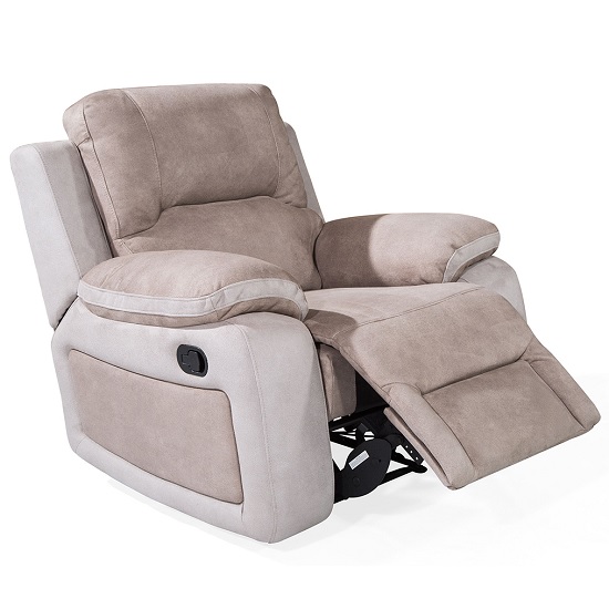 Calais Fabric Recliner Sofa Chair In Grey Furniture in Fashion