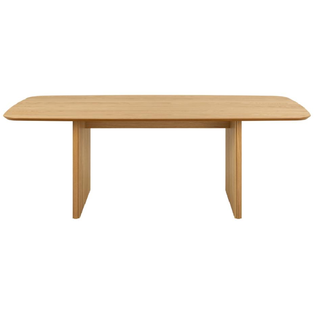 Calais Wooden Rectangular Dining Table In Oak