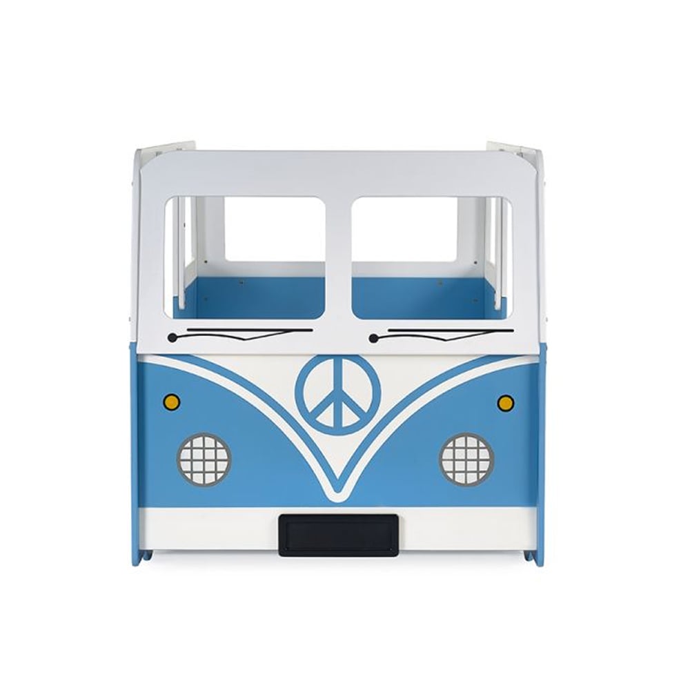 Calaminag Wooden Bus Shape Children Bed In Light Blue