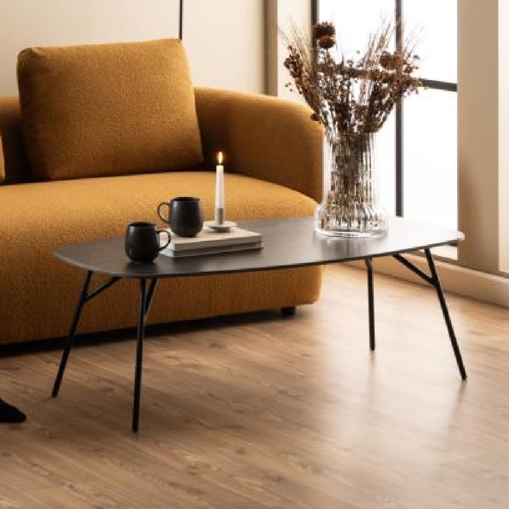 Product photograph of Caldwell Ceramic Rectangular Coffee Table In Black from Furniture in Fashion