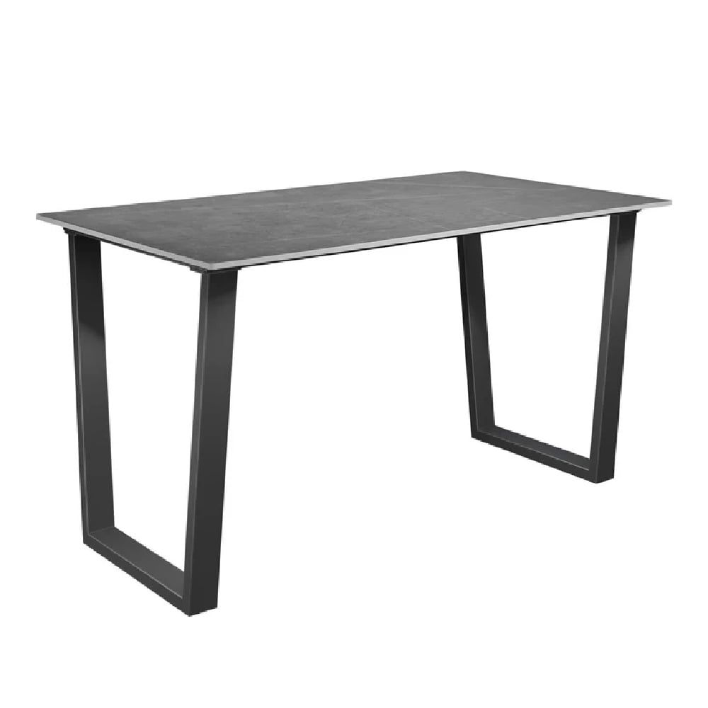 Read more about Caldwell ceramic rectangular dining table in matte grey