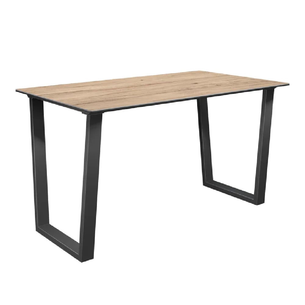 Read more about Caldwell ceramic rectangular dining table in oak effect