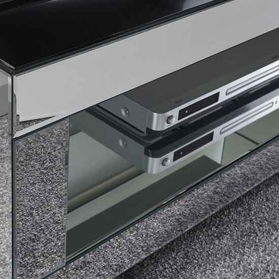 Caldwell Cube Glass Mirror TV Stand In Mirrored Sale