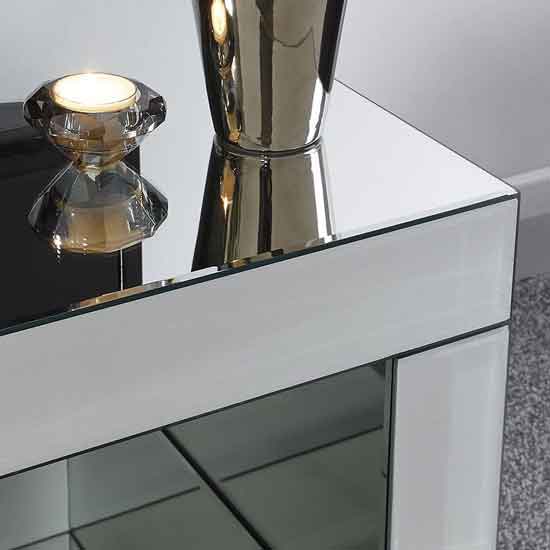 Caldwell Cube Glass Mirror TV Stand In Mirrored Sale