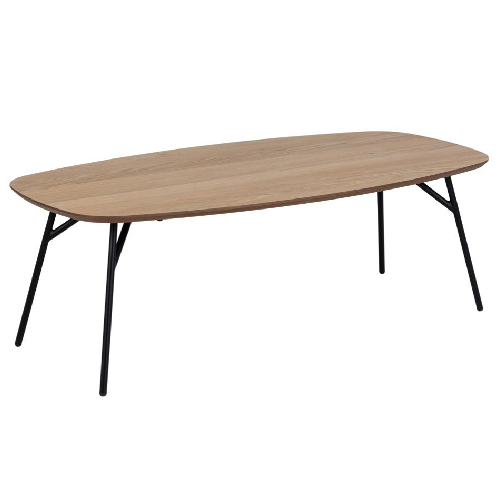 Caldwell Wooden Rectangular Coffee Table In Oak