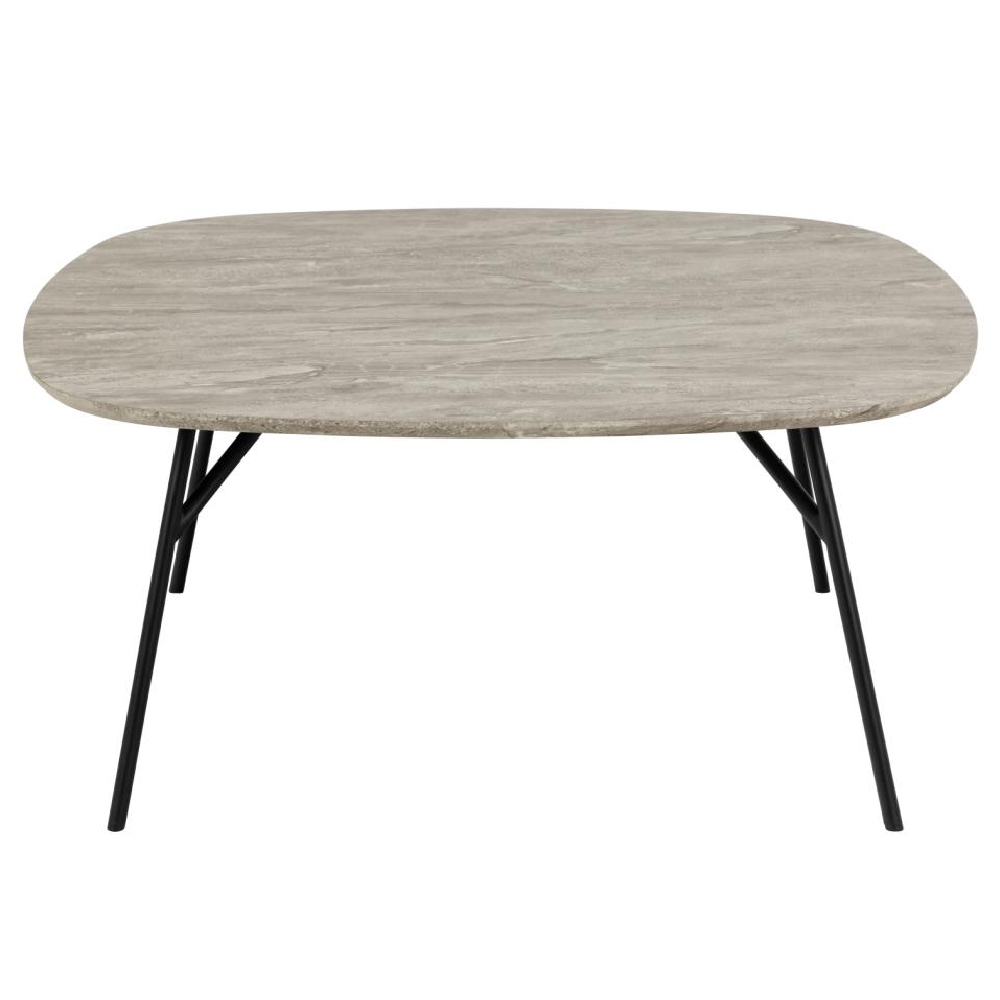 Caldwell Wooden Square Coffee Table In Grey Marble Effect