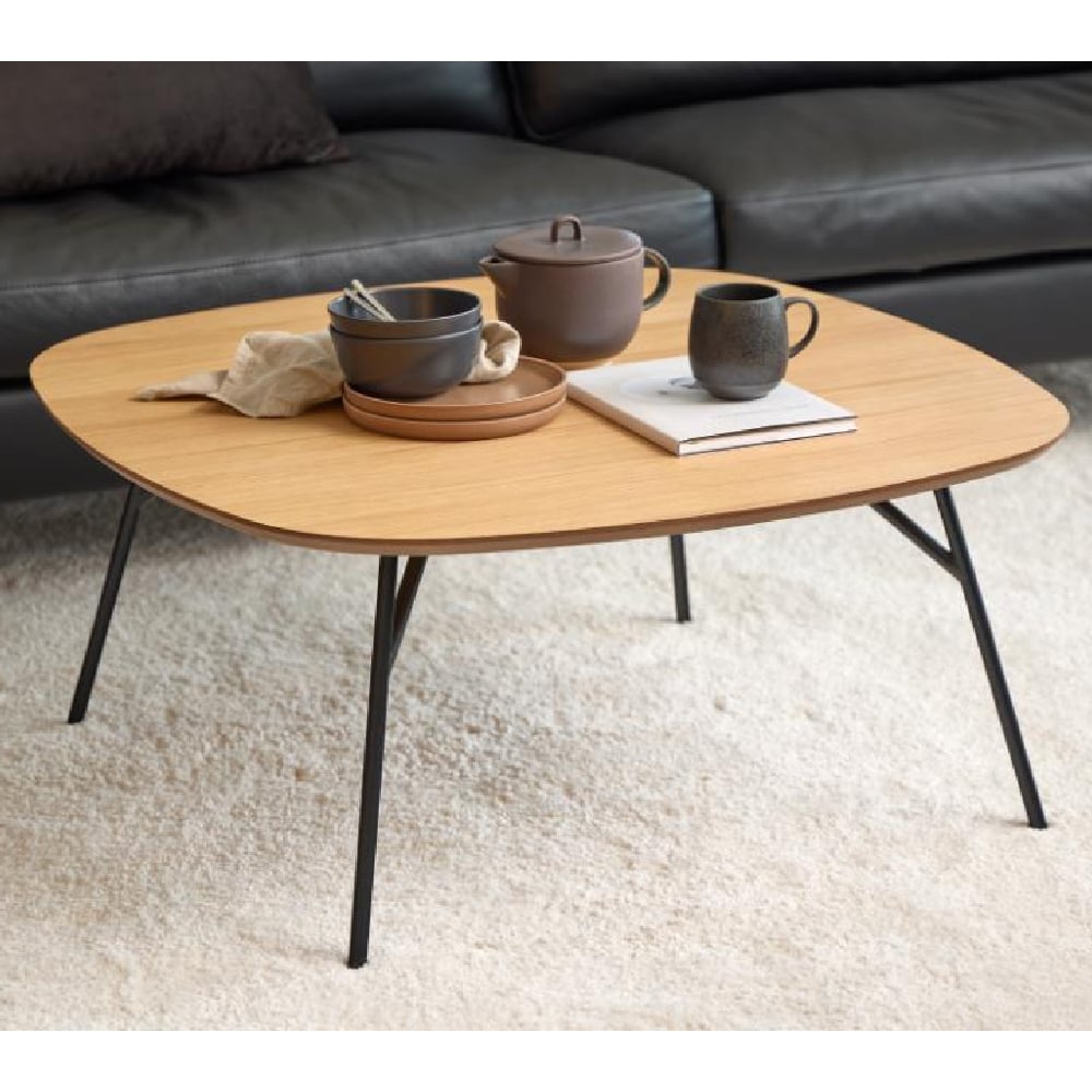 Caldwell Wooden Square Coffee Table In Oak