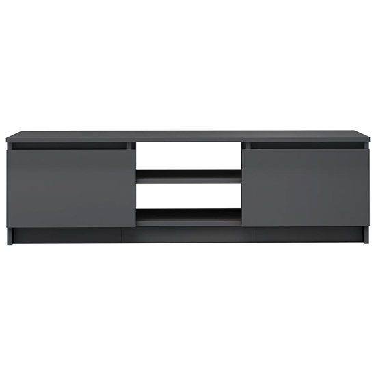 Caley High Gloss TV Stand With 2 Doors In Grey_4
