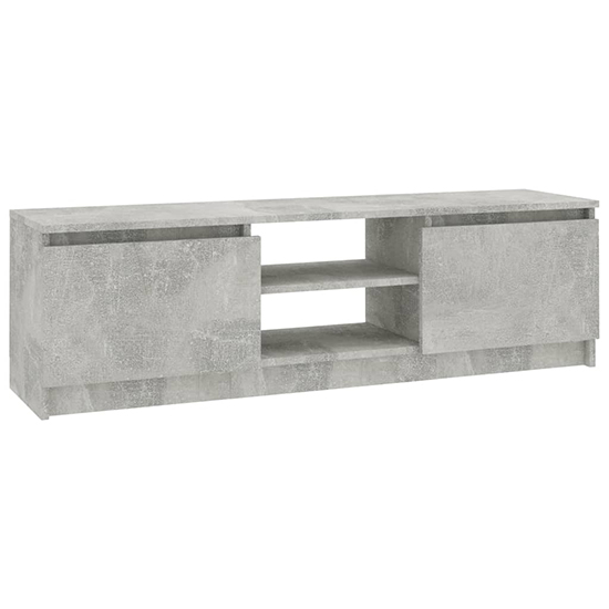 Caley Wooden TV Stand With 2 Doors In Concrete Effect_2