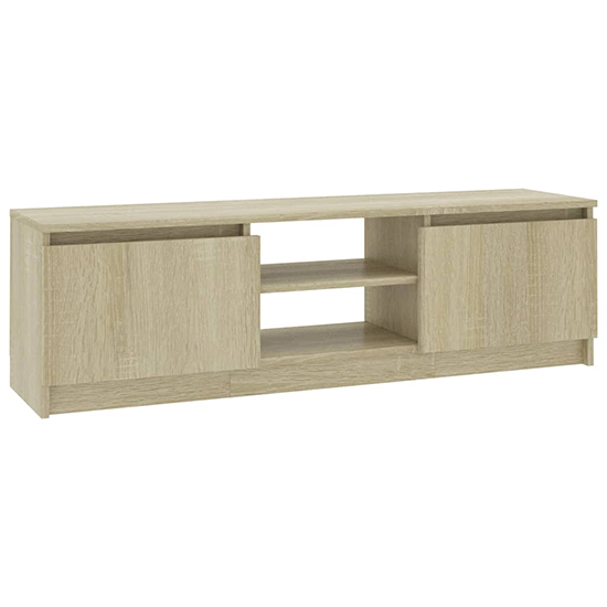 Caley Wooden TV Stand With 2 Doors In Sonoma Oak_2