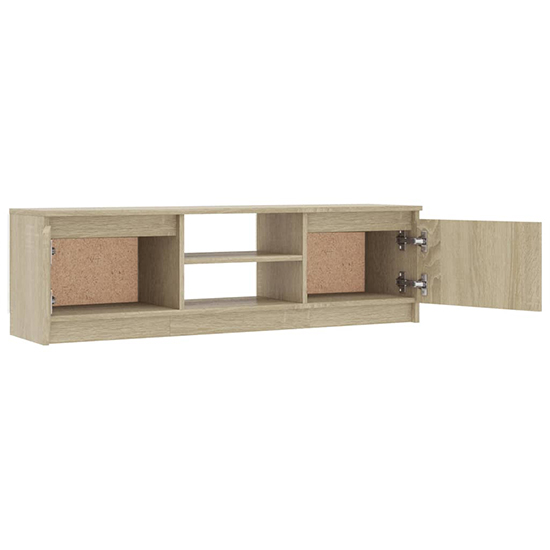 Caley Wooden TV Stand With 2 Doors In Sonoma Oak_3