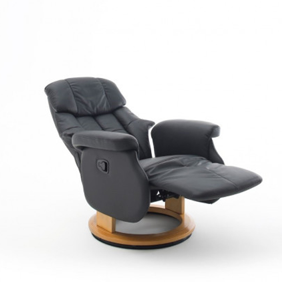 Calgary Comfort Leather Relaxer Chair In Black And Natural_2