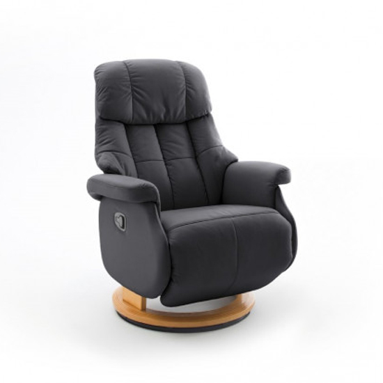 Calgary Comfort Leather Relaxer Chair In Black And Natural_1