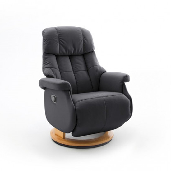 Read more about Calgary comfort leather relaxer chair in black and natural