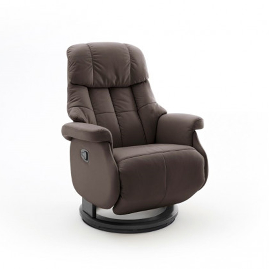 Read more about Calgary comfort leather relaxer chair in brown and black