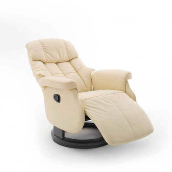 Calgary Comfort Leather Relaxer Chair In Cream And Black_2