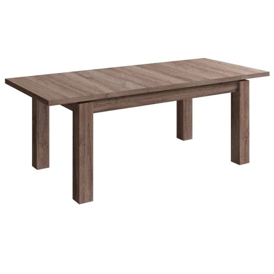 Product photograph of Calgary Extending Wooden Dining Table In Tabak Oak from Furniture in Fashion