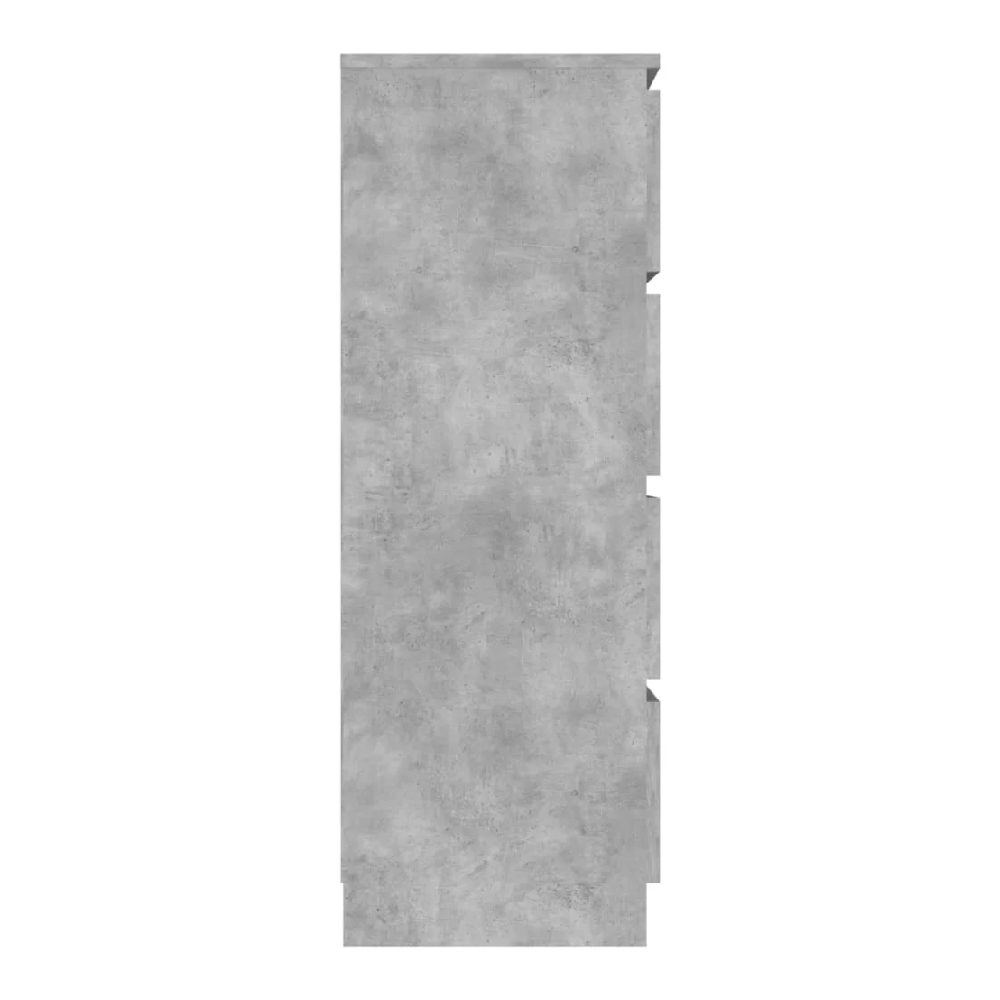 Calgary Wooden Chest Of 4 Drawers In Concrete Grey