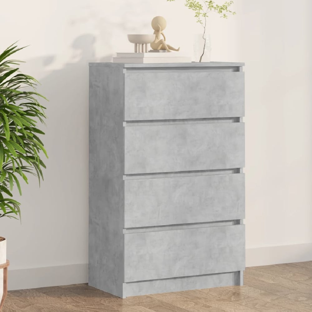 Read more about Calgary wooden chest of 4 drawers in concrete grey