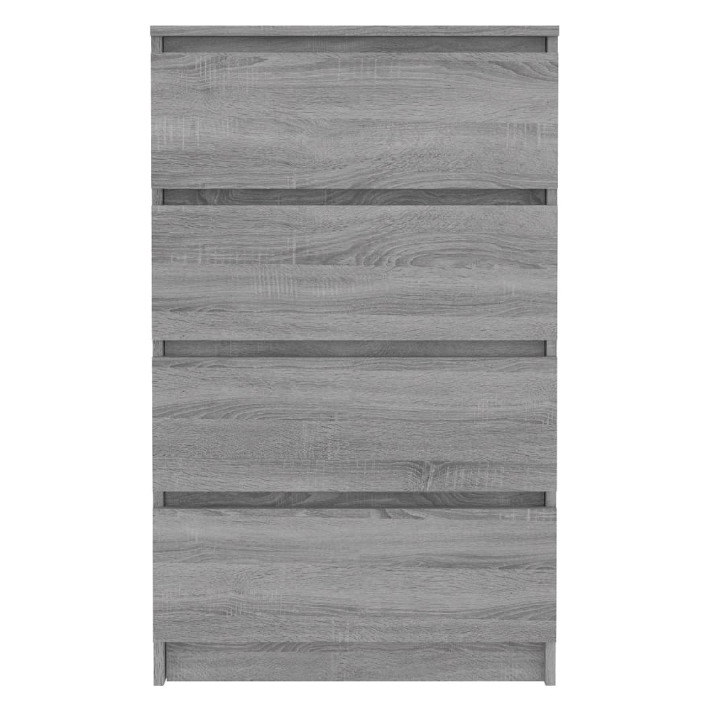 Calgary Wooden Chest Of 4 Drawers In Grey Sonoma