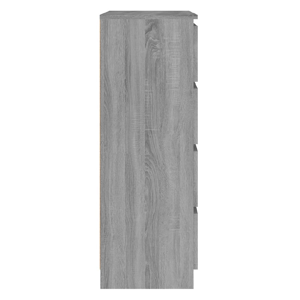 Calgary Wooden Chest Of 4 Drawers In Grey Sonoma