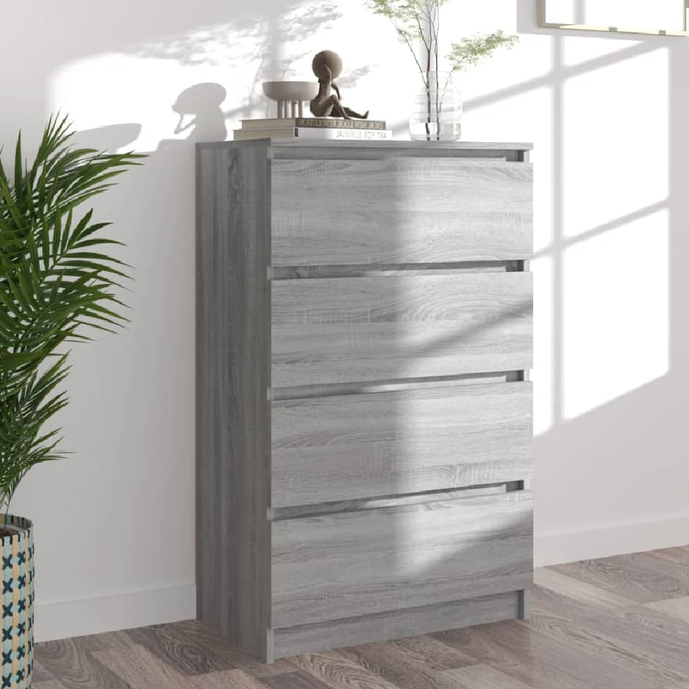 Read more about Calgary wooden chest of 4 drawers in grey sonoma